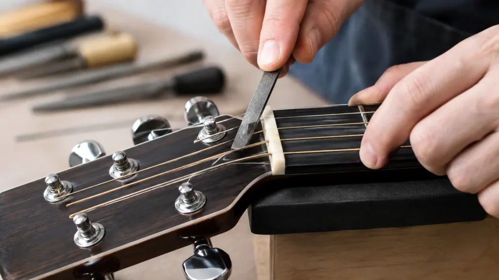 Guitar Nut Slot Filing Service That Fixes Tuning
