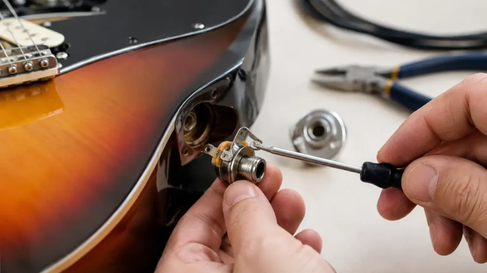 Guitar Output Jack Repair for Signal Cut-Outs